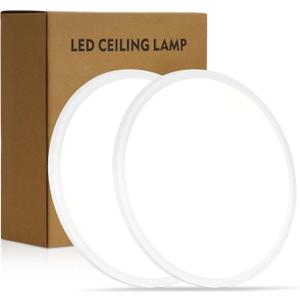 14.9 Inch LED Flush Mount Ceiling Light,5CCT,32W,3343LM (2Pack)