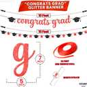 KatchOn, Red and Black Grad Decoration 2025 set - Pack of 37 | Congrats Grad Banner for 2025 Graduation Party Decorations | Graduation Decorations 2025 Red