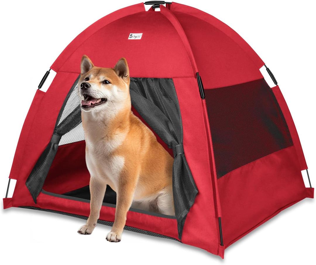 Cat Tent Outdoor/Indoor, Cat and Dog Waterproof Tent House, Outdoor Dog Bed Washable, Indoor/Outdoor Cave Nest Bed Small Dog Tent for Cat, Bunny and Small Animal (Red, L)