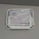 PACKISM TSA Approved Toiletry Bag - Clear Makeup Bag 3 Pack Medium, Quart Size Bag with Metal Smooth Zipper, Multi-use Storage Travel Makeup Pouch for Women, Airport Airline Compliant Bag, White