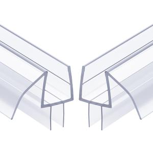 AmazerBath Frameless Shower Door Bottom Seal 39 inch (Set of 2) - Clear, Suitable for 3/8 Inch Glass, Modern Style