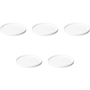 Set of 5 Shine White 8.3 inches (21.2 x 2 cm) Round Plates | Large Setomonohonpo