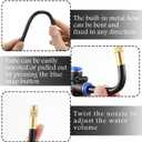 Zonon 15 Pcs Brass Misting Nozzles Tee with 8" Built in Hose for 0.32"/8 mm Tubing 360 Degree Rotation Adjustable Water Mister Nozzle Thread Sprayer Misting Part Accessories for Patio Outdoor Cooling