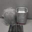 60 Pack 10oz Mini Cake Pans with Lids, Spoons, Stickers - Disposable Square Brownie Baking Cups - Individual Small Aluminum Foil Loaf Tins for Muffin, Ramekins, Cupcake - Catering, Gift, Pink