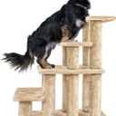 Furhaven Steady Paws Multi-Step Pet Stairs for High Beds & Sofas - Cream, 4-Step