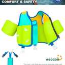 Kids Pool Floaties 1-2-3-5-7-9 Years Old, Toddler Swim Vest 20-30-50-70 Pounds, Comfortable Extended Wear Kids Float Jacket with Crotch Strap, Bright & Colorful Design and Unpadded Sides for Comfort, Small