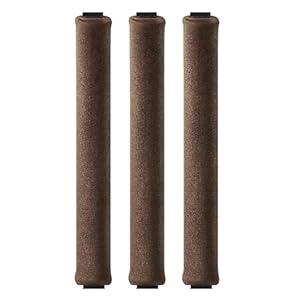 Heatless Curls Overnight | Rods for Blowout Look, Long Hair Rollers Blow Out Curling Rod No Heat Flexi Foam Tubes Silk Satin Velvet Soft Curlers to Sleep In Tools Set by VISOFO (Brown, Set of 3)