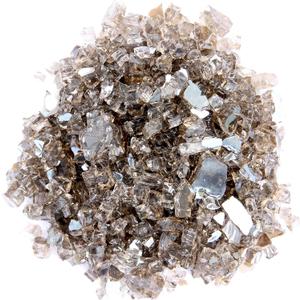 Hiland Reflective Fire Glass, 10 lb, Bronze