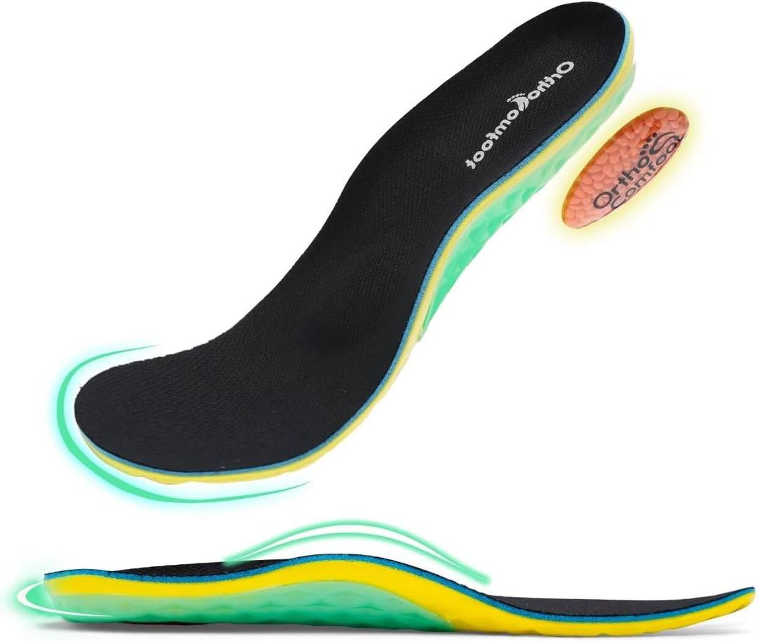 OrthoComfoot Wide Metatarsal Inserts for Men & Women- Comfortable Breathable Arch Support Work Boot Orthopedic Insoles for Wide Feet, Flat Feet, Plantar Fasciitis for Foot, Size 12 Men/14 Women
