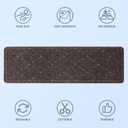 Stair Treads Non Slip for Wooden Steps Indoor, 15 Pack 9" X 28" Carpet Runners for Wood Stairs with Self-Adhesive Backing, Stickiness Stair Rugs for Kids Elders and Dogs, Diamond Brown