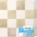 Art3d 10-Pack Heavy-Duty Peel and Stick Backsplash, 12x12 Inch Self-Adhesive Wall Tile Stick on Kitchen Countertop, Beige and White