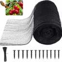 40' x 40' Bird Netting for Garden Heavy Duty 3/8" Mesh Anti Bird Net for Chicken Run,Vegetables,Koi Pond,Fruit Trees & Other Plants,Lasting Against Birds Deer Squirrels and Poultry, Black