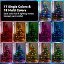 LitHome 164FT 500 LED Color Changing Christmas String Lights Outdoor, 35 Colors RGB Christmas Lights with Remote, Dimmable Led String Light Plug in, Xmas Tree Light Indoor for Holiday Party Decor