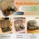 Jewelry Dish Tray,Bathroom Countertop Vanity Tray,Perfume Organizer,Key Holder Bowl, Entryway Decorative Tray, Girls Room Organizer for Claw Clip, Bracelet,Ring,Hair Ties,Makeup-Grey (Gray)