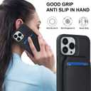 for iPhone 15 pro Wallet Case magsafe Compatible with Card Holder for Women Men 2 in 1 Detachable Magnetic Shockproof Phone case Stand Leather Credit Card Slots-Black