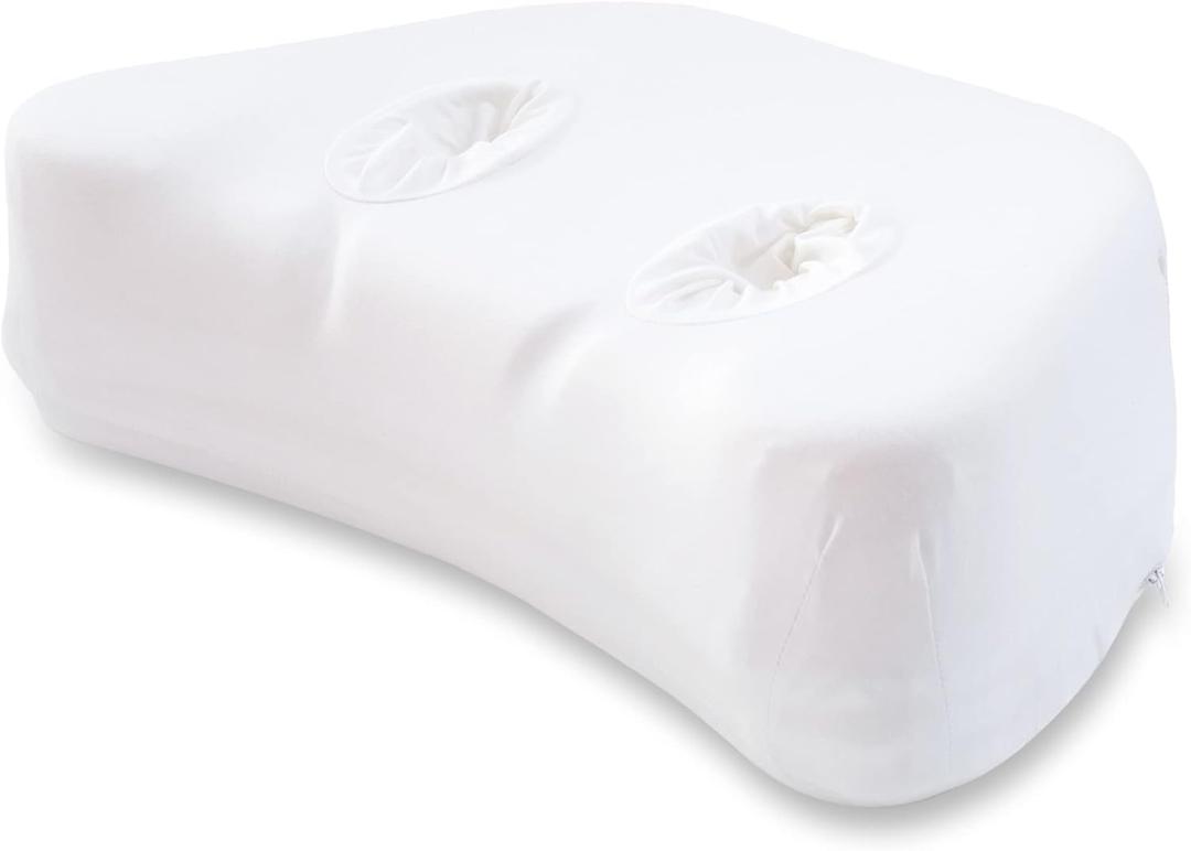 Side Sleeping Pillow | Height Adjustable | Ear Pain Relief | CPAP Pillow | Wrinkle Prevention | TMJ | Advanced Memory Foam with Soft Cover (Soft)
