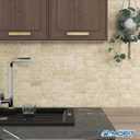 Peel and Stick Tile for Kitchen Backsplash Matte Finish,Peel and Stick Bathroom Marble 3D Wall Panels Honeycomb Tiles for Rvs Waterproof(10sheets,Beige Gold)