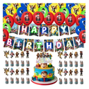 30Pcs Video Game Birthday Party Decorations, Party Supplies for Boys Girls, Video Game Themed Party Supplies for Gamer Fans Balloons Banner Cupcake Toppers Cake Topper