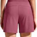 G4Free Chillwhisp Running Shorts for Women 4" - High Waist Lightweight Casual Athletic Shorts Built-in Liner with Pockets (Pink, M)
