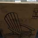 YEFU Adirondack Chair Weather Resistant: Outdoor Chair HIPS Plastic Adirondack Chairs - Patio Chairs with Wood Texture - Lawn Fire Pit Deck Porch Garden Chairs for Adults (Teak)