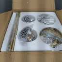 11" Large Pendant Lights Kitchen Island, Modern Gold Hanging Light with Grey Seed Glass Shade,Small Chandelier Lighting for Dining Room,Entryway DD029-1-H (Gray)