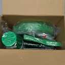 WELLIFE 210 PCS Green Plastic Plates for 30 Guests - Disposable Dinnerware Set Including Dinner Plates, Dessert Plates, 12oz Cups, Cutlery & Napkins, Green Party Plates