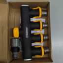 Melnor 65135AMZ 4 Way Lever Flow Through Valve Connector Bundle, Yellow, Black