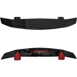 Rear Trunk Lid Spoiler Wings Airfoil Compatible For Peugeot 206 207 301 307 308 408 508 RCZ Sedan Car Tuning Accessories Body Kit Black(Glossy Black)