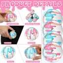 Seenelling 12 Pcs Baseball Ice Cream Drip Stress Balls 2 Colors 2.36 Inch Ice Cream Drip Stress PU Soft Foam Balls Baseball Party Gifts for Party Decorations Birthday Supplies