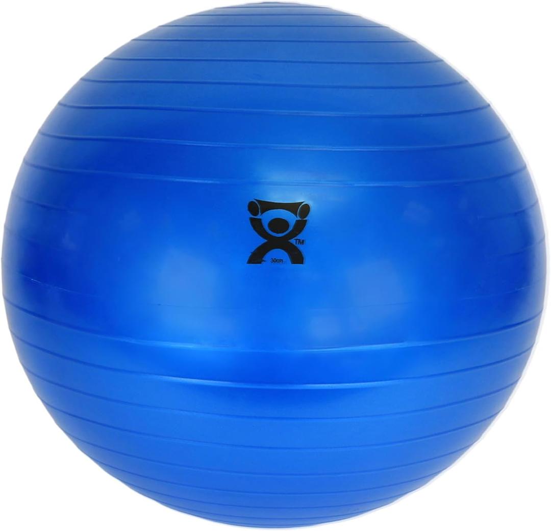 CanDo Inflatable Exercise Ball - Blue 11.8", Durable Extra Thick Non-Slip Stability Ball for Core Workouts, Yoga, Pilates, Active Seating, Physical Therapy, Pregnancy, Home Gym, Flexibility
