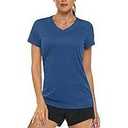 Women's Sun Shirts UPF 50+ UV Protection Short Sleeve Rash Guard Quick Dry Lightweight Top T-Shirts Swim Shirts, Size M
