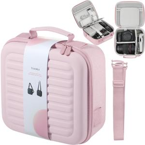 Camera Case Compatible with Canon EOS Rebel T7/R50/R6 Mark II/R100/R50 V/T6/R8/R10/R5 Mark II/RP/R7/5D Mark IV/SL3/R5/T100 DSLR SLR Camera, Lens and Tripod with Moveable Dividers and Shoulder Strap