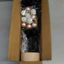 Juegoal Black Mini Christmas Tree, 24 Inch/2 FT Lighted Tabletop Artificial Xmas Pine Tree, Halloween Small Tree Light Up Battery Operated & Timer with 50 LED Lights, for Holiday Home Party Decor