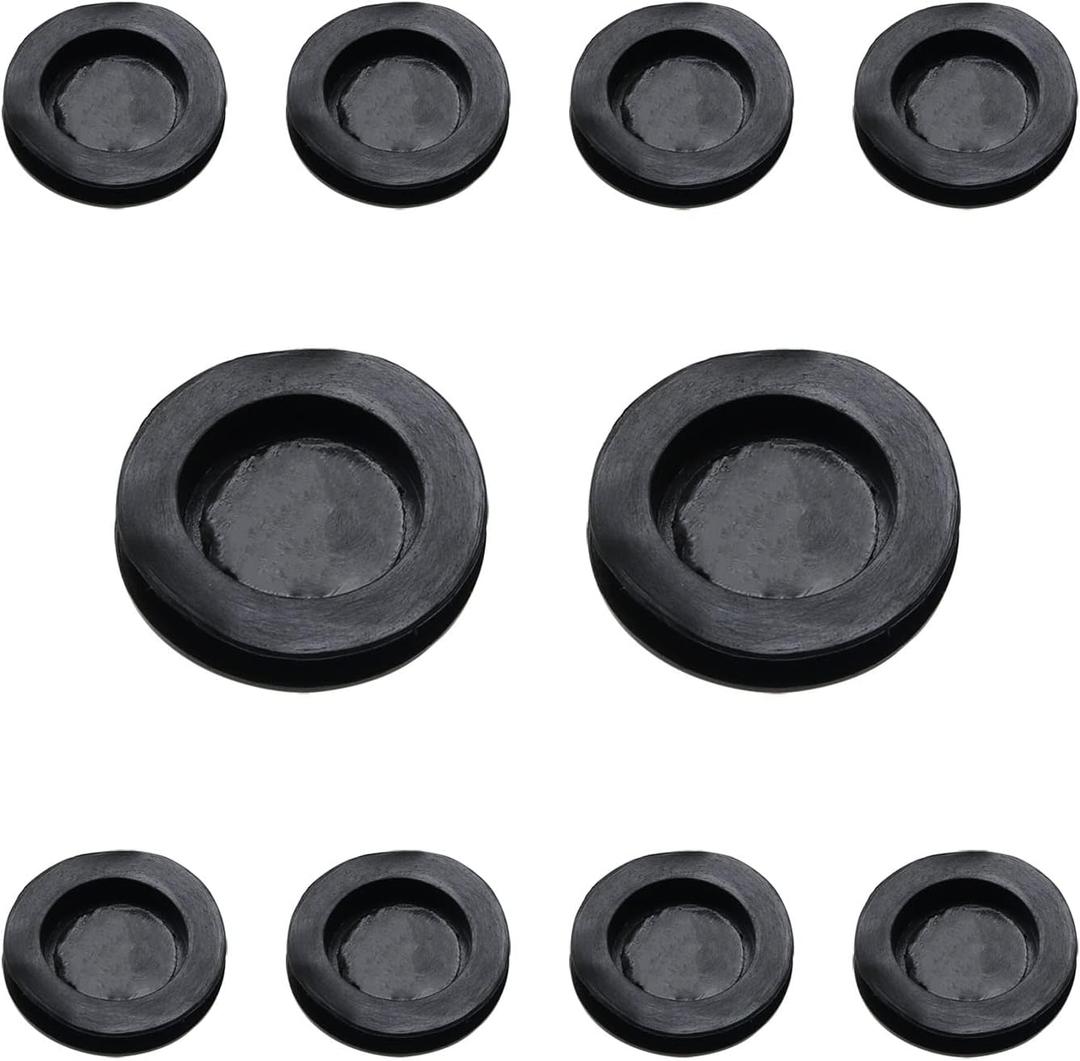 Maxmoral 10pcs Piggy Bank Closure Plug Round Piggy Bank Stopper Cover Black Rubber Money Saving Box Plug 1.45" Outer Diameter