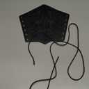 HAQUIL Medieval Faux Leather Wrist Guard, Adjustable Viking Bracer, Norse Sword Symbol Arm Guard for Costume and LARPs (1 Piece) (Black)