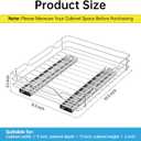 BOIVSHI Spice Rack Organizer for Cabinet, Heavy Duty Pull Out Spice Rack, Metal 1 Tier Spice Organizer for Cabinet, Kitchen, Pantry, Chrome, 8.5W x 10.5D x 2.3H