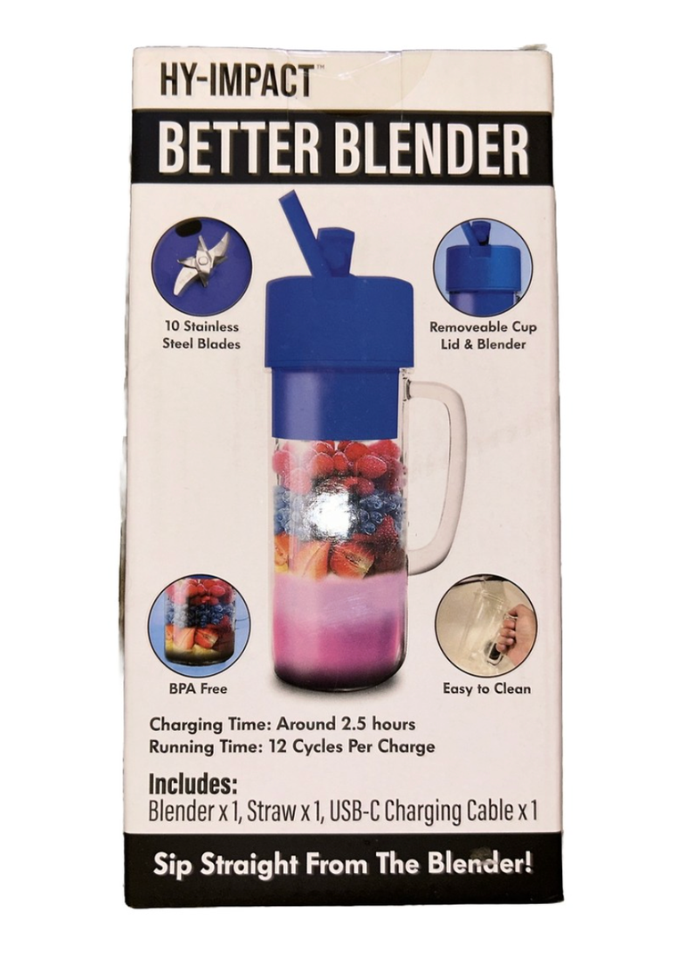 Better Blender Turbo Power USB Rechargeable 16 Oz