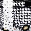 Langsprit Washable Female Dog Diapers (3 Pack) - No Leak Reusable Diapers for Doggy Female in Period - Highly Absorbent Dog Heat Panties with Adjustable Snaps (Small, Black and White)