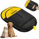 PotatoLife Pet Hair Removal Glove Upgraded Reusable Electrostatic Washable Fur Remover for Dogs Cats, Grooming Mitt for Couch, Sofa, Furniture, Carpet, Clothing and Car Seat, 2-Pack Large&Small (Black&Yellow)