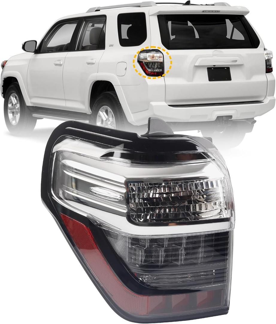 Dasbecan Left Driver Side Tail Light Compatible with 2014-2024 Toyota 4Runner Rear Tail Lamp Replace# 8156135392