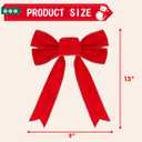 Frekkoy Christmas Bows - 2 Pack Christmas Red Velvet Bows 9''x13'' for Gift Wrapping, Perfect for Tree, Wreath, Gifts & Home Christmas Decorations