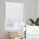 Grandekor No Drill Cellular Shades for Windows,Cordless Window Blinds for Indoor Windows,Blackout Honeycomb Shades,Thermal Insulated Noise Reduction,34" W x 64" H,Blackout-White-White