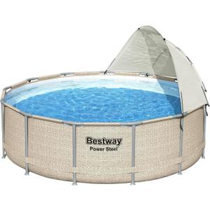 Bestway Pool Canopy Sunshade | Compatible with Round Above Ground Swimming Pools Between 10-18 in Diameter