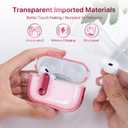 RFUNGUANGO AirPods Pro 2 Case for Women with Security Lock, Soft TPU with Cleaning Kit & Lanyard, Compatible with AirPods Pro 2nd/1st Generation Protective Case, Pink