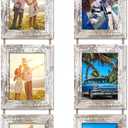 5x7 Wall Hanging Picture Frames Collage with 3 Opening White Frames 2 Pack