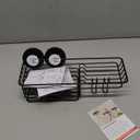 TAILI Shower Caddy Suction Cup with Hooks and Soap Holder, Heavy Duty Bathroom Shower Organizer, No Drilling Bathroom Holder with Large Capacity, Metal Black Storage Basket