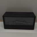 Essential Oil Diffusers for Home,Air Diffuser Flame Colorful Water Vapor Fireplace Fire Humidifier Aromatherapy Aroma for Room Bedroom,Auto Off Protection (Black Fireplace (Short Version))