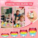 BLSFXROE 24 Pack Axolotl Squeeze Toys,Soft Stress Relief Fidget Toys with Cards & Bags,Party Favors Soft Stress Relief Toys For Kids Boys Girls (Red)