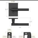Amerdeco 10 Pack Matte Black Privacy Interior Door Handles