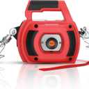 Lonsge Portable Drill Winch of 1500 Lbs, Red Handheld Drill Winch with 40 Foot Synthetic Rope, Rotate The Hook 360 Degrees, for Lifting & Dragging(Red)